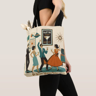 Bolsa Tote Festa de Cocktail É Hora do Martini de Meados do S