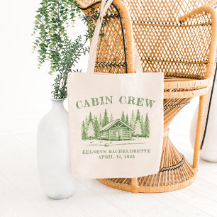 Bolsa Tote Festa de Despedida de Solteira Cabin Crew Green Ca