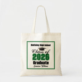Bolsa Tote Festa de Formatura Personalizada Verde da Turma de