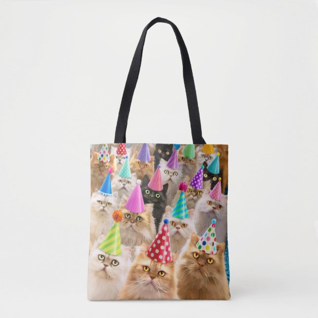 Bolsa Tote Festa de Gatos (Frente)