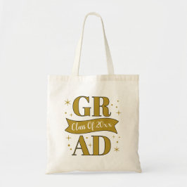 Bolsa Tote Festa de Graduação Dourada e Branca