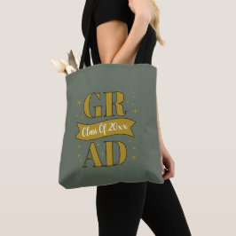 Bolsa Tote Festa de Graduação Dourada e Branca