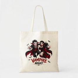 Bolsa Tote Festa de Halloween do Casal da Noite Vampira