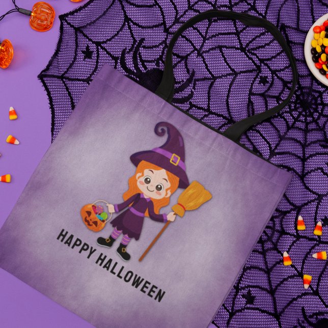 Bolsa Tote Festa de Halloween para Crianças Bruxas (Criador carregado)
