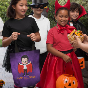 Bolsa Tote Festa de Halloween para Crianças Vampiro