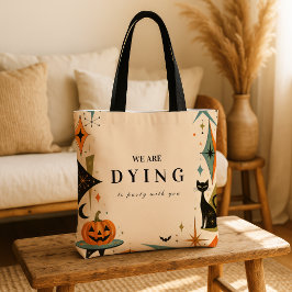 Bolsa Tote Festa de Halloween Retro Elegante