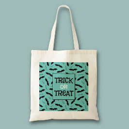 Bolsa Tote Festa de Halloween "Trick or Treat" Morcegos