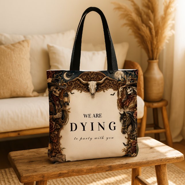Bolsa Tote Festa de Halloween Western Vintage (Criador carregado)