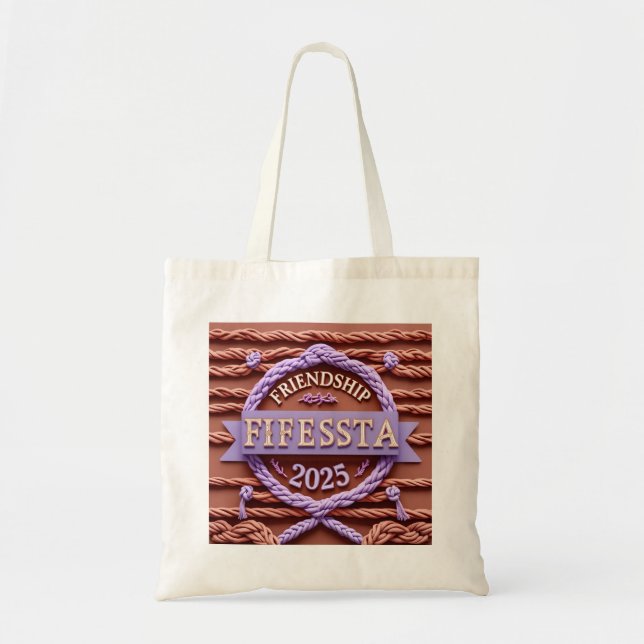 Bolsa Tote Festa de Macramé (Frente)
