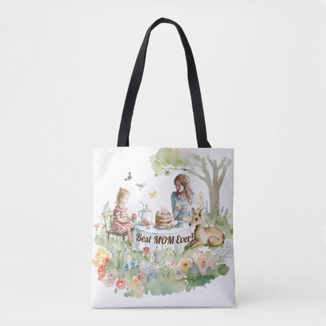 Bolsa Tote Festa de Mãe e Filha do Chá (Frente)