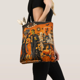 Bolsa Tote Festa de Martini de Halloween no Estilo Moderno de