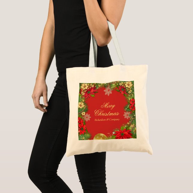 Bolsa Tote Festa de Natal Corporativo Favorece Tote Bag (Frente (produto))