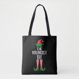 Bolsa Tote Festa de Natal da Família do Elfo Mais Jovem Corre