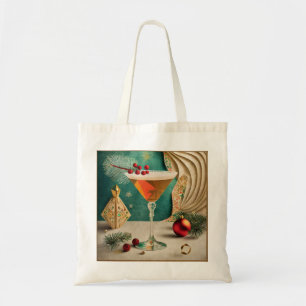 Bolsa Tote Festa de Natal de Cocktail da Metade do Século Hap