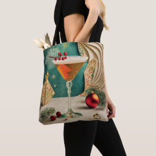 Bolsa Tote Festa de Natal de Cocktail da Metade do Século Hap