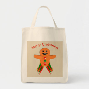 Bolsa Tote Festa de Natal Gingerbread Man Token Bag