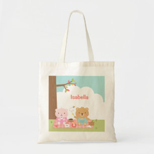 Bolsa Tote Festa de Picnic do Ursinho Teddy Fofo ao Ar Livre 