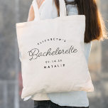 Bolsa Tote Festa de solteira Casamento de Bridesmaid Calliogr<br><div class="desc">A festa de solteira Bridesmaid Calliografia,  Tote Bag,  apresenta caligrafia bonito e divertida,  juntamente com a data do evento e o nome personalizado. Isto faz um presente perfeito para uma festa de solteira - encha-o com diversão!</div>