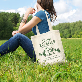 Bolsa Tote Festa de solteira de acampamento moderno