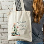 Bolsa Tote Festa de Solteira Desert Vibes Cacto Florido<br><div class="desc">Carregue o charme do Sudoeste com este saco de mão para festa de solteira com cacto florido! Com um design de suculenta em aquarela,  é perfeito para presentes de casamento ou festa de solteira,  presentes de viagem de meninas,  ou dias de praia. Personalize com texto personalizado!</div>