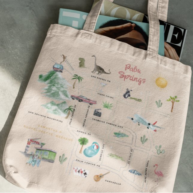 Bolsa Tote Festa de Solteira em Palm Springs | Presente para  (Criador carregado)