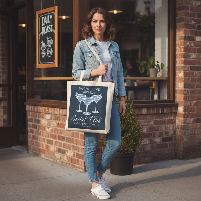 Bolsa Tote Festa de solteira Social Club (Criador carregado)