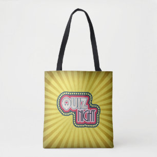Bolsa Tote Festa de Trivialidades Noturnas do Quiz