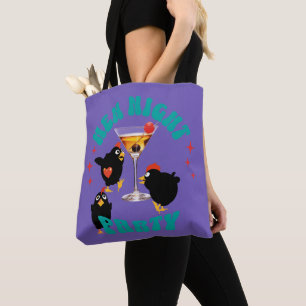Bolsa Tote Festa Noturna das Galinhas Engraçadas Galinha Dive