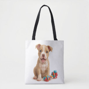 Bolsa Tote Festa Pitbull com Toy Colorful