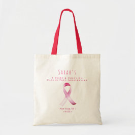 Bolsa Tote Festa rosa de sobrevivência com câncer de mama