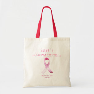 Bolsa Tote Festa rosa de sobrevivência com câncer de mama