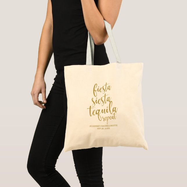 Bolsa Tote Festa Sesta Tequila Repita Brilho Despedida de Sol (Frente (produto))