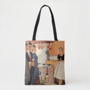 Bolsa Tote Festa Vintage na Cozinha, Cerveja e Aperitivos