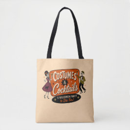 Bolsa Tote Festas de Halloween com Fantasias & Coquetéis Vint