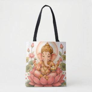 Bolsa Tote Festival Ganesh Chaturthi Ganesha Lotus
