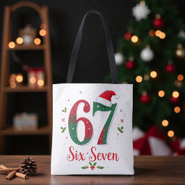 Bolsa Tote Festive Christmas Meme Six Seven 67 6 7 Holiday