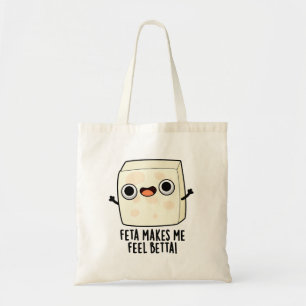 Bolsa Tote Feta Me Faz Me Sentir Melhor Piada de Queijo Engra