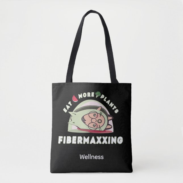 Bolsa Tote Fibermaxxing eat more plants  (Frente)