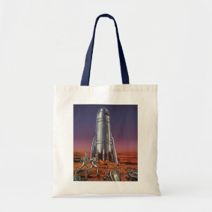 Bolsa Tote Ficção científica retrô, astronautas, alienígenas 