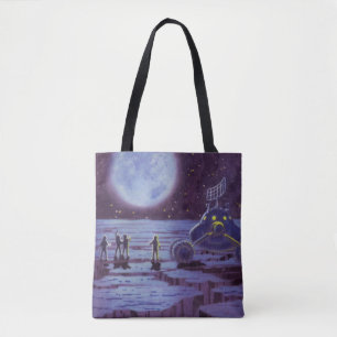 Bolsa Tote Ficção científica vintage Veículo lunar Alienígena