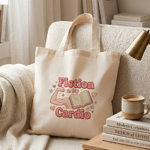 Bolsa Tote Ficção é meu Cárdio - Amante de Livros Divertida