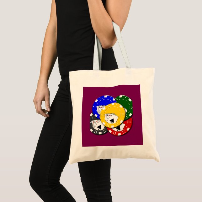 Bolsa Tote Ficha de pôquer  (Frente (produto))