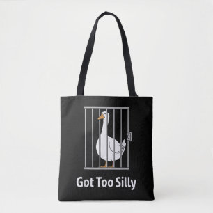 Bolsa Tote Ficou Muito Bobo Punição de Ganso Engraçado Humor 