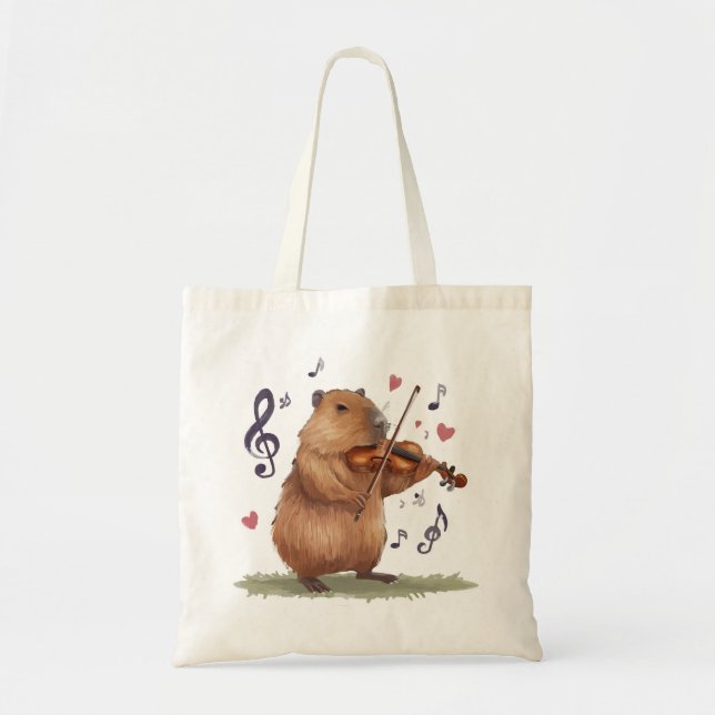 Bolsa Tote fiddler capybara (Frente)