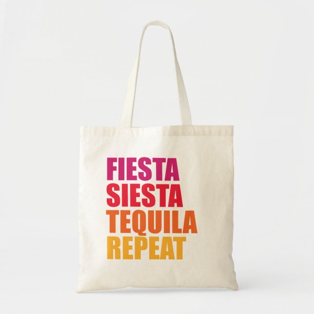 Bolsa Tote Fiesta, Siesta, Tequila Bachelorette Vacation (Frente)