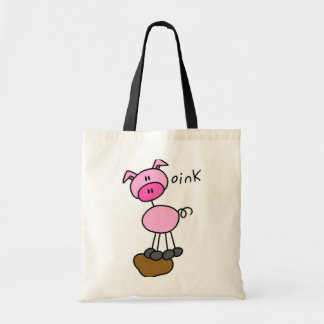 Bolsa Tote Figura camiseta e presentes da vara do porco