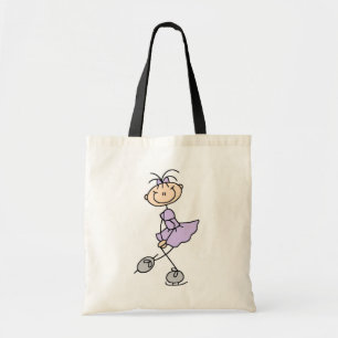 Bolsa Tote Figura camiseta e presentes do vestido do Lilac do