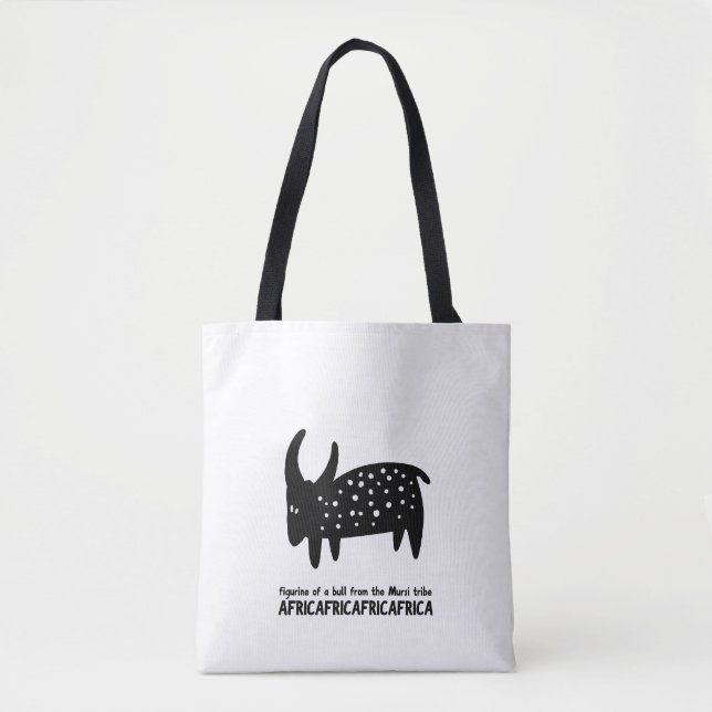 Bolsa Tote Figura com a imagem de um touro da tribo (Frente)