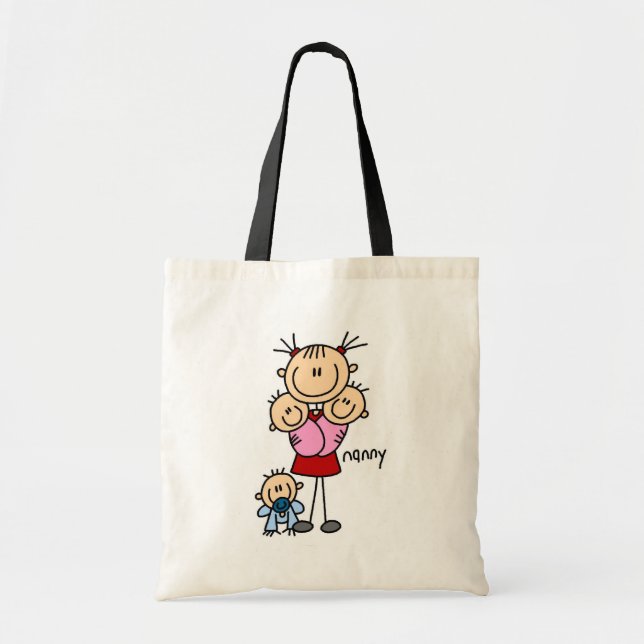 Bolsa Tote Figura da vara do baby-sitter (Frente)