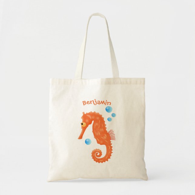 Bolsa Tote Figura de desenho animado das bolhas de laranja-ac (Frente)